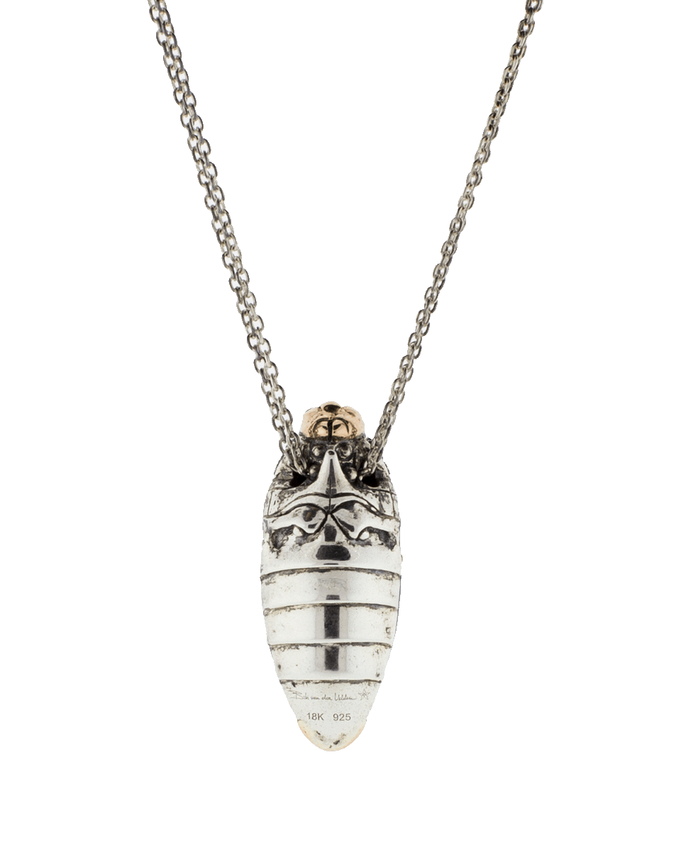 BIBI VAN DER VELDEN-Scarab Stars Necklace-ROSE GOLD