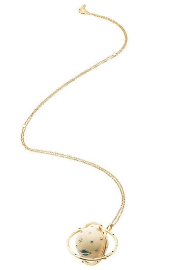BIBI VAN DER VELDEN-Mammoth Galaxy Spinning Necklace-YELLOW GOLD