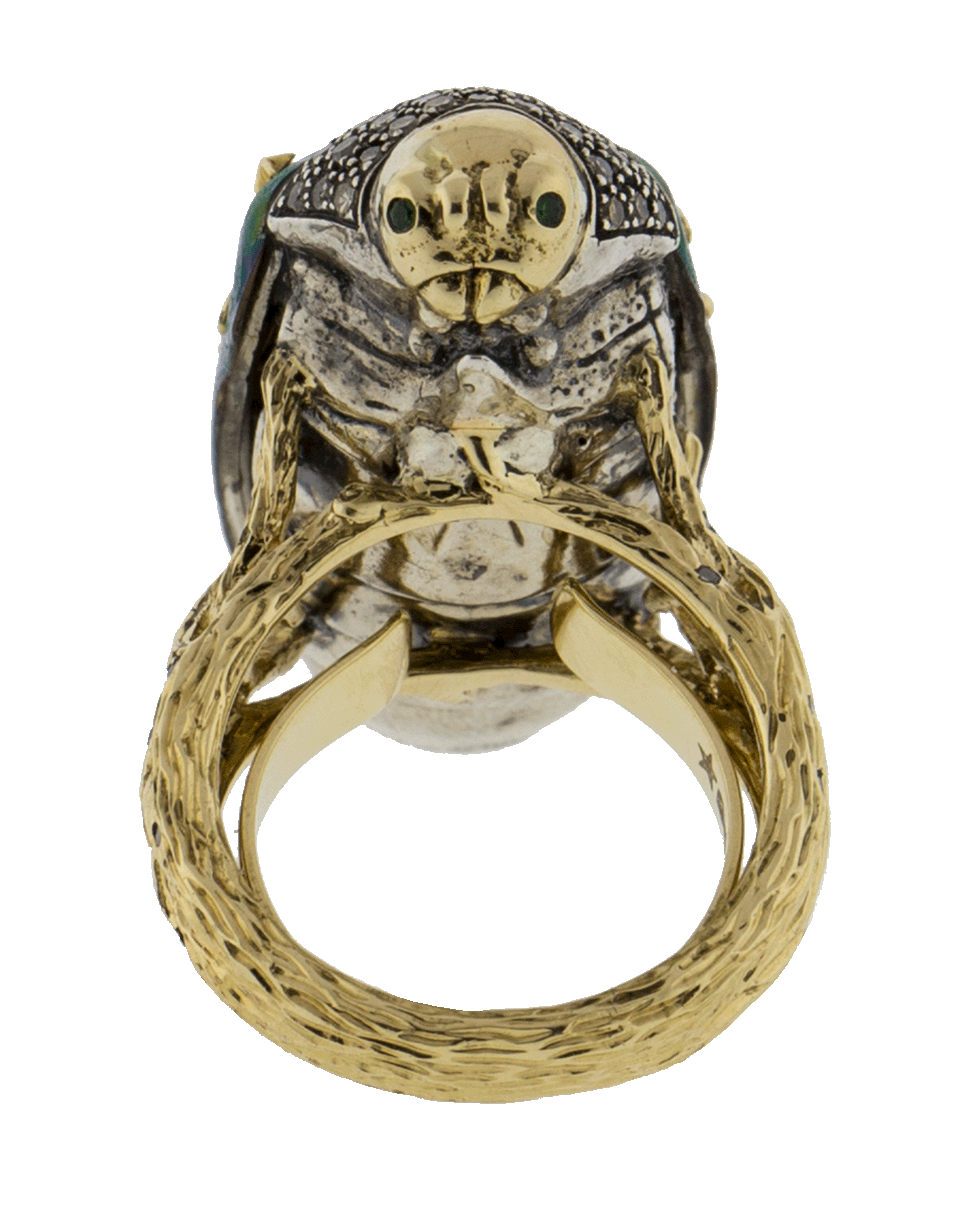 BIBI VAN DER VELDEN-Scarab Fly Ring-YELLOW GOLD