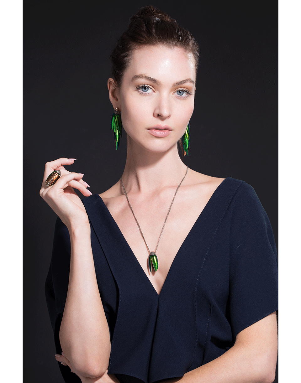 BIBI VAN DER VELDEN-Scarab Fly Ring-YELLOW GOLD