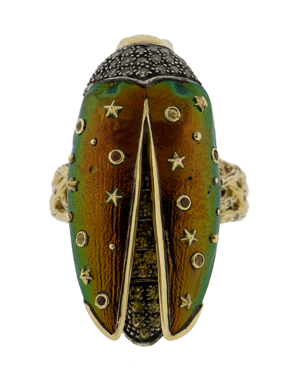 BIBI VAN DER VELDEN-Scarab Fly Ring-YELLOW GOLD