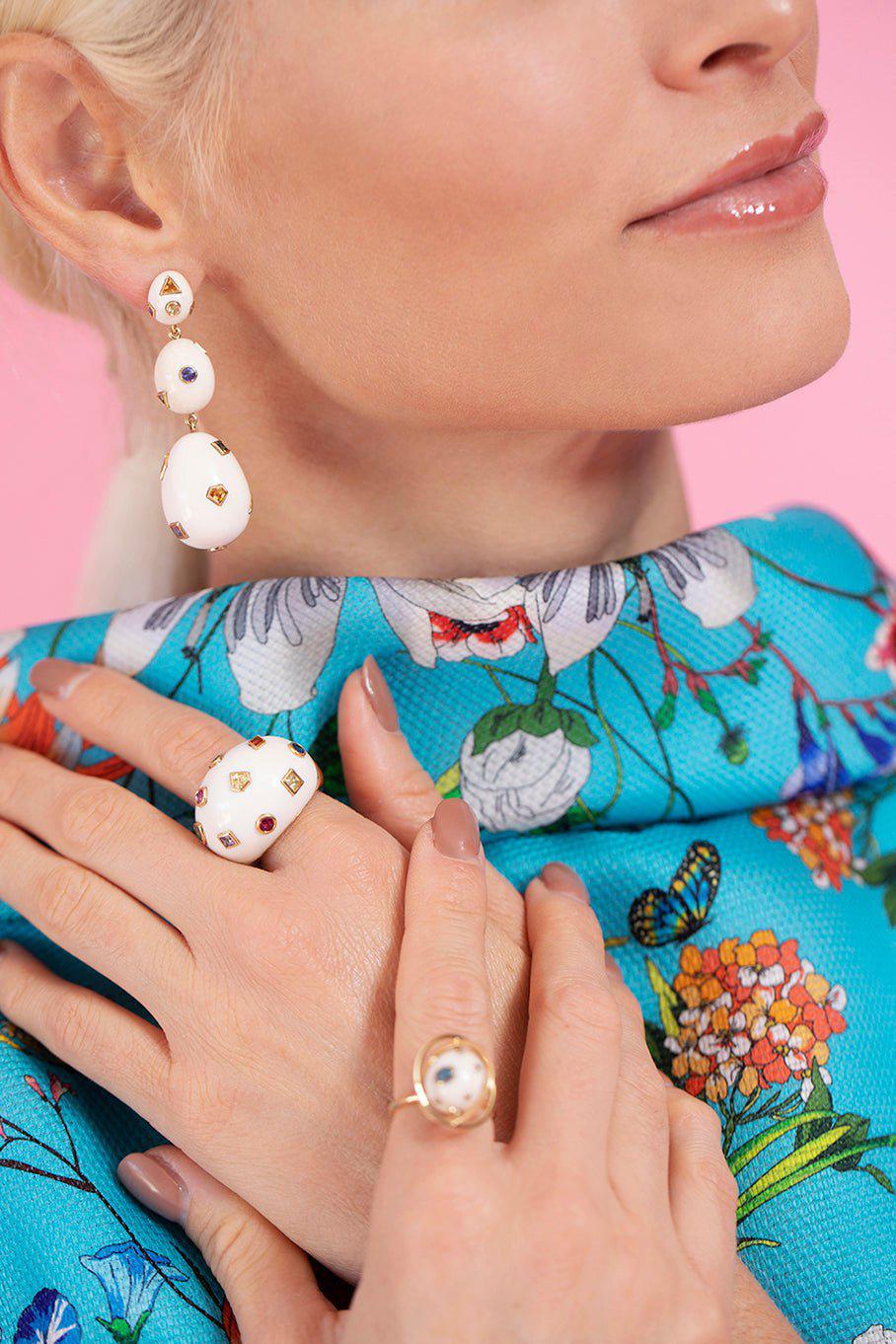 BIBI VAN DER VELDEN-Mammoth Pop Art Ring-YELLOW GOLD