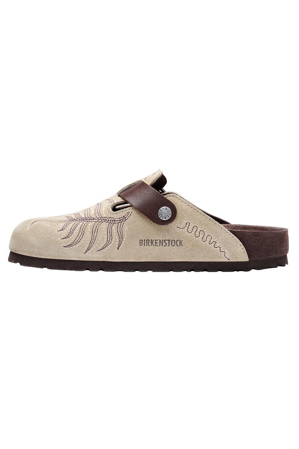 Boston Embroidered Clog - Taupe-CREAM-36-SHOEMULE-BIRKENSTOCK