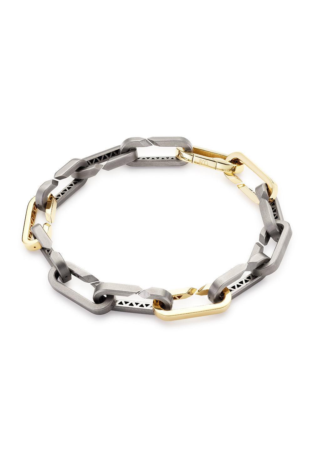 Thirteen Paperclip Link Bracelet-TITANIUM-JEWELRYFINE JEWELBRACELET O-BIZZOTTO