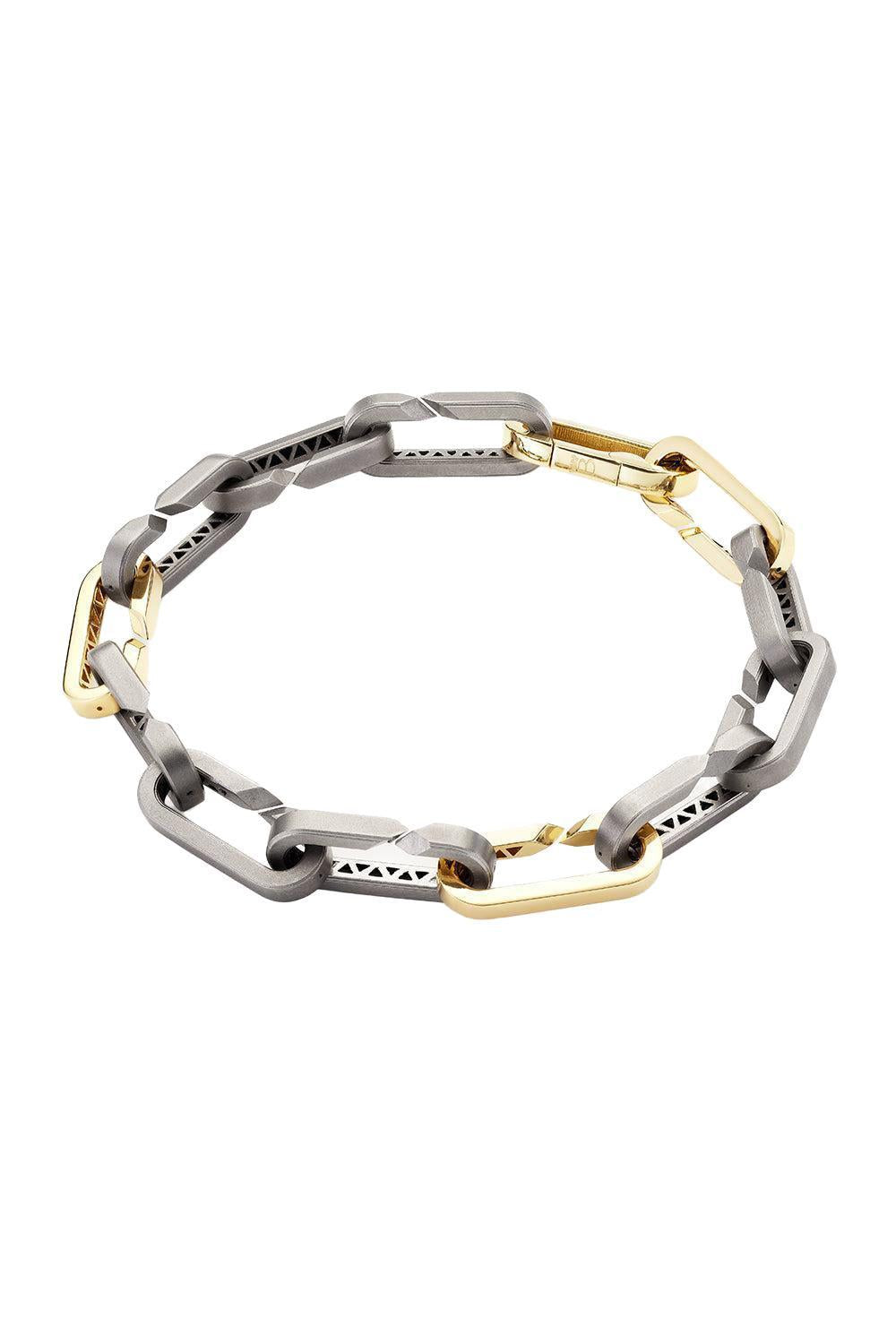 Thirteen Paperclip Link Bracelet-TITANIUM-JEWELRYFINE JEWELBRACELET O-BIZZOTTO