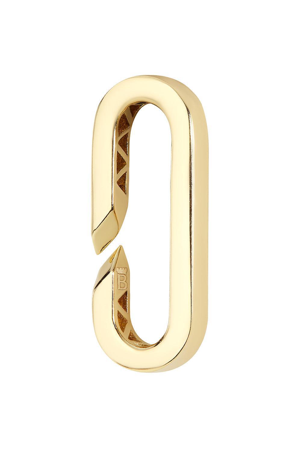 Bulino Open Link Paperclip Pendant-YELLOW GOLD-JEWELRYFINE JEWELPENDANT-BIZZOTTO