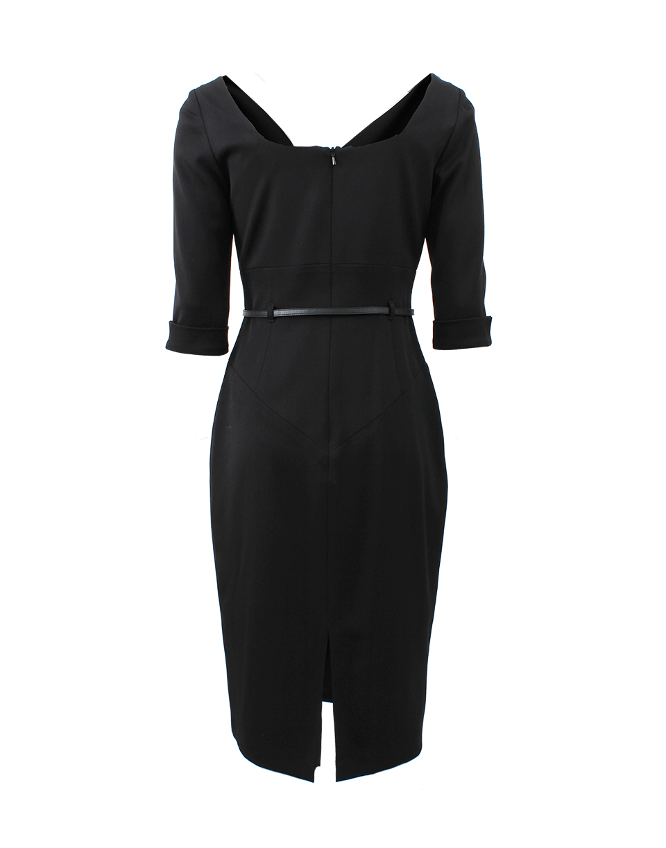 BLACK HALO-Three-Quarter Sleeve Jackie O Dress-