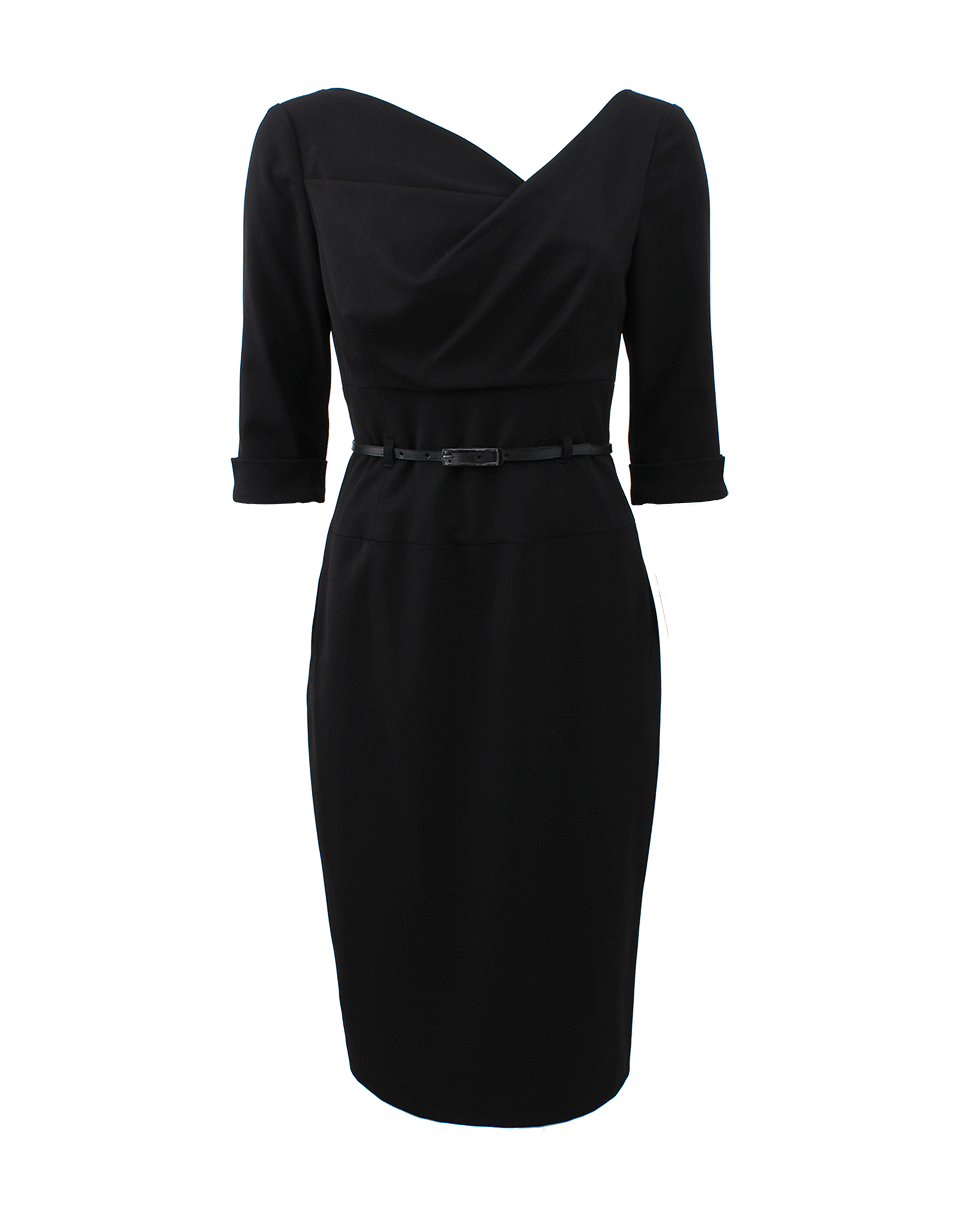 BLACK HALO-Three-Quarter Sleeve Jackie O Dress-