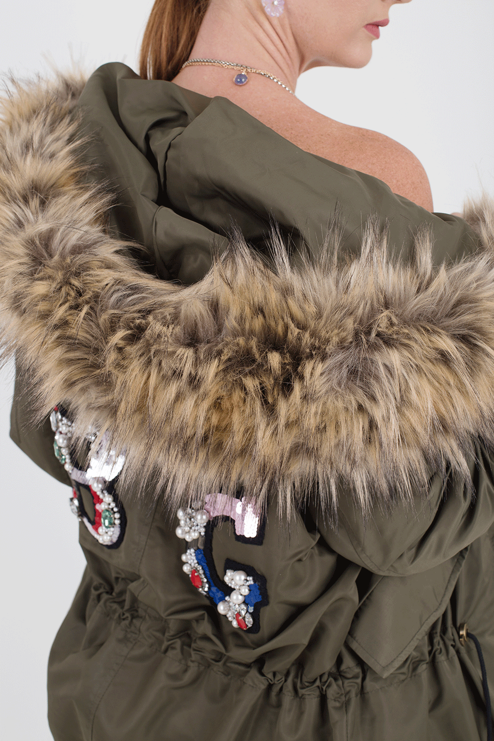 BLUGIRL-Cargo Coat-GREEN