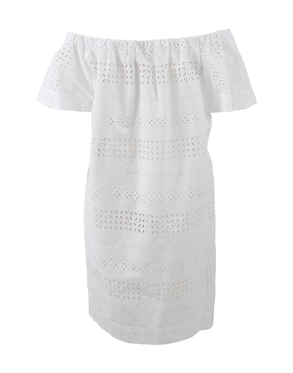 BLUGIRL-Off Shoulder Eyelet Dress-