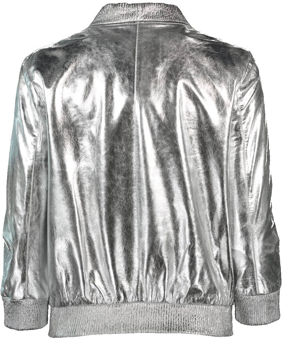 BLUGIRL-Metallic Leather Jacket-