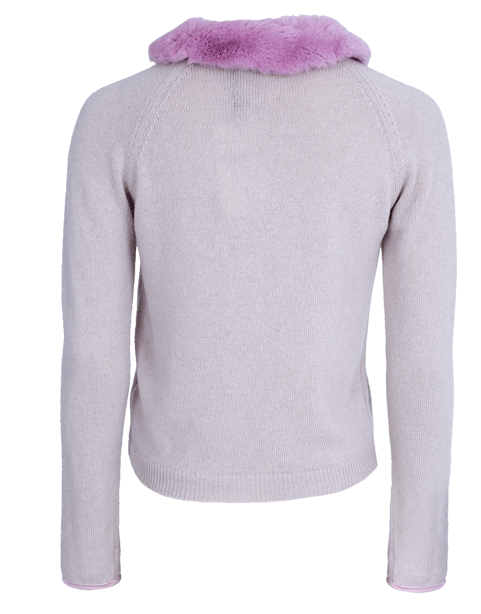 BLUGIRL-Cardigan With Fur Collar-