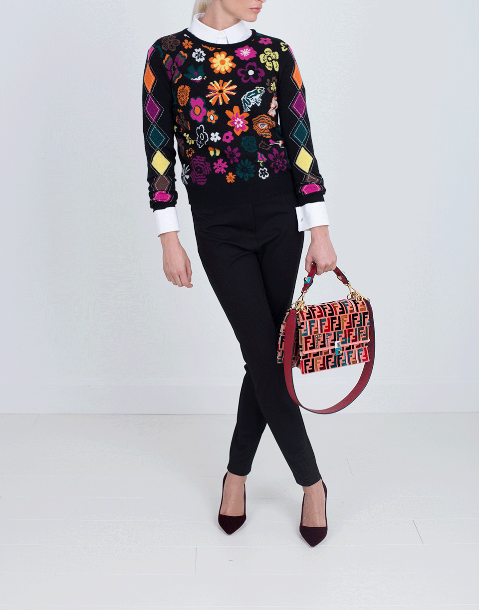 BLUGIRL-Argyle Printed Pullover-