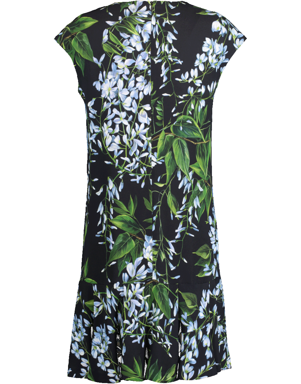 BLUMARINE-Ruffle Hem Shift Dress-