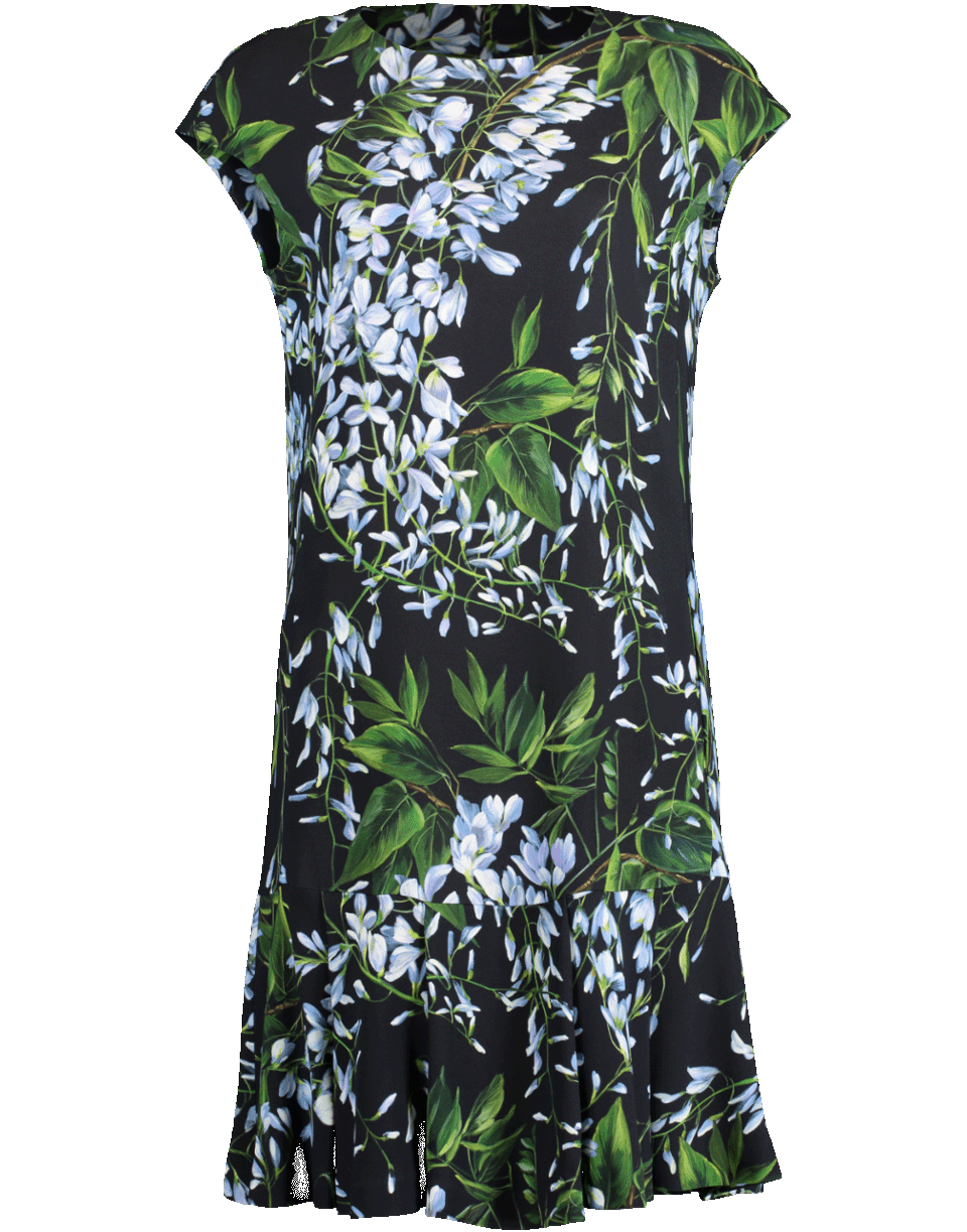 BLUMARINE-Ruffle Hem Shift Dress-