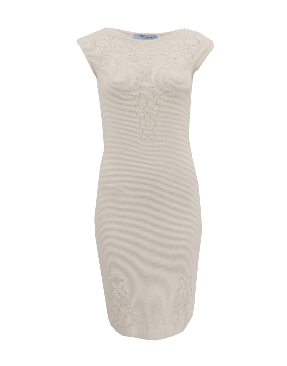 BLUMARINE-Fitted Floral Detail Dress-