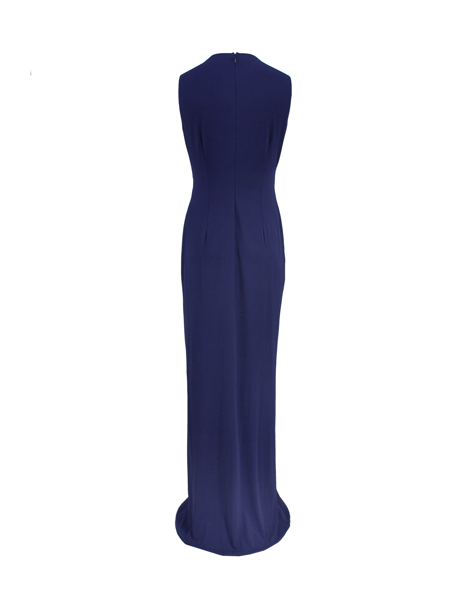 BLUMARINE-Sleeveless Long Embellished Dress-