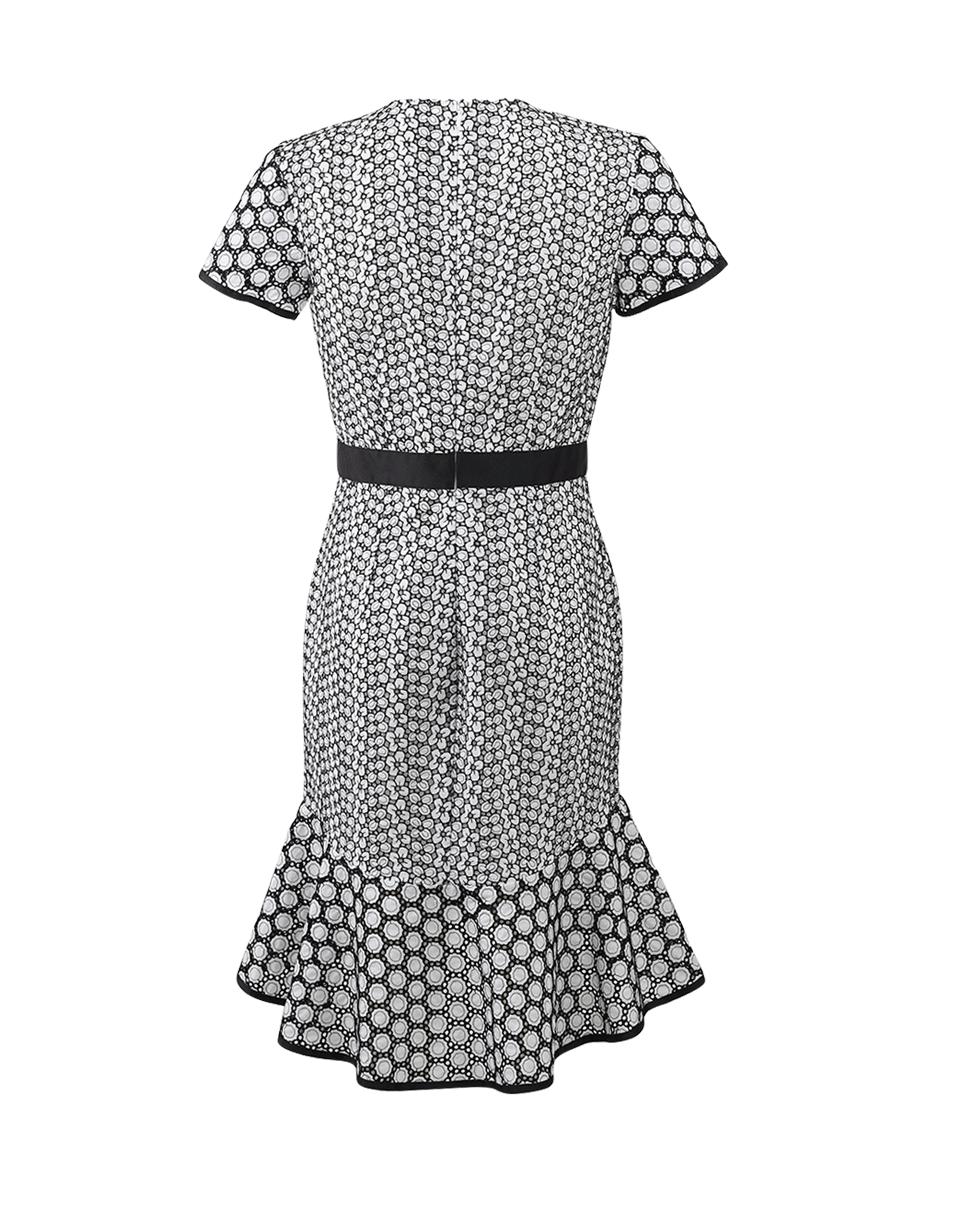 BLUMARINE-Polka-Dot Flounce Dress-
