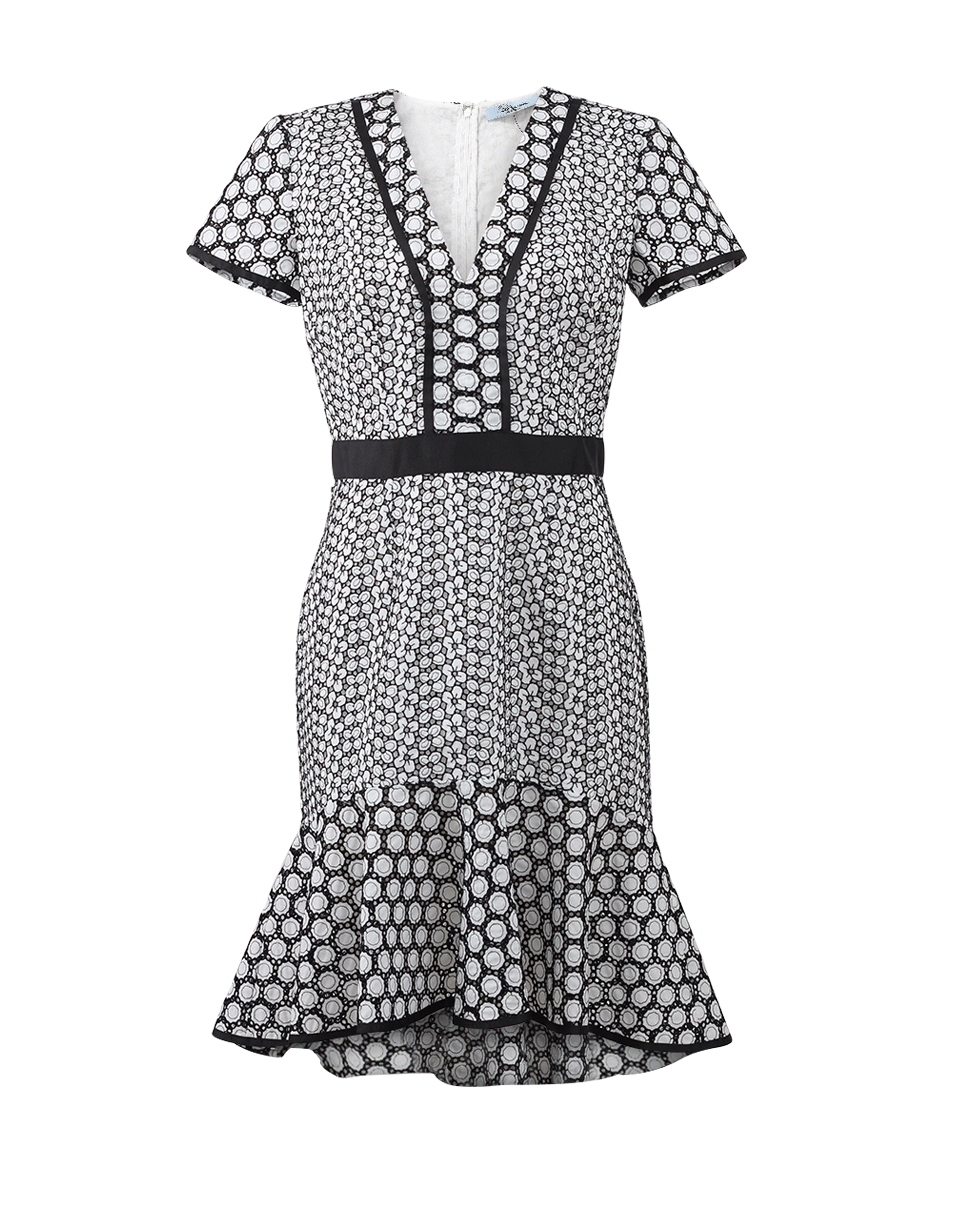 BLUMARINE-Polka-Dot Flounce Dress-