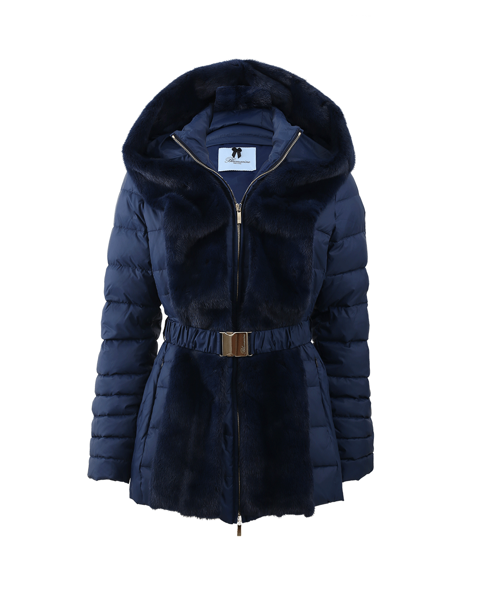 BLUMARINE-Nylon Puffer Jacket-BLU