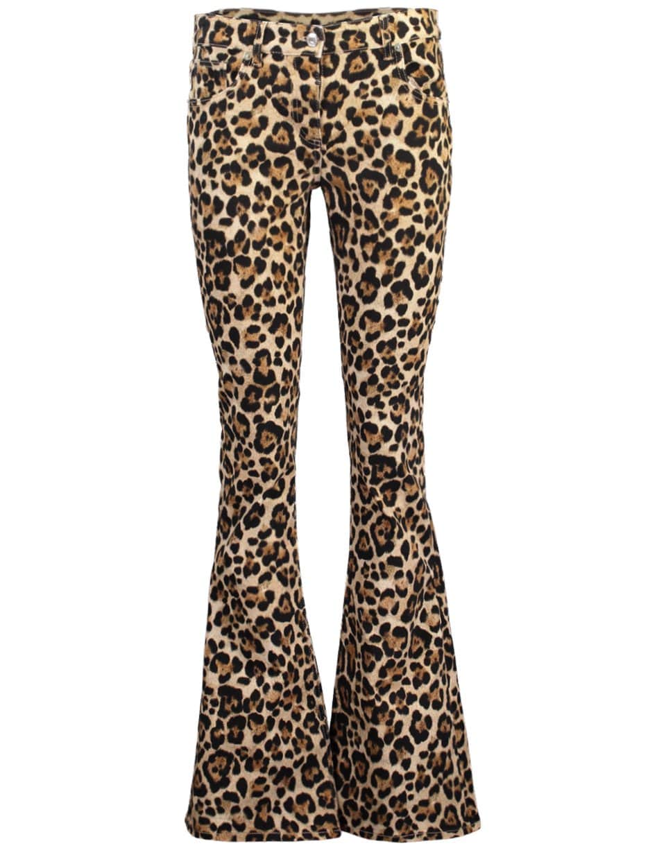 BLUMARINE-Print Flare Denim Jean-