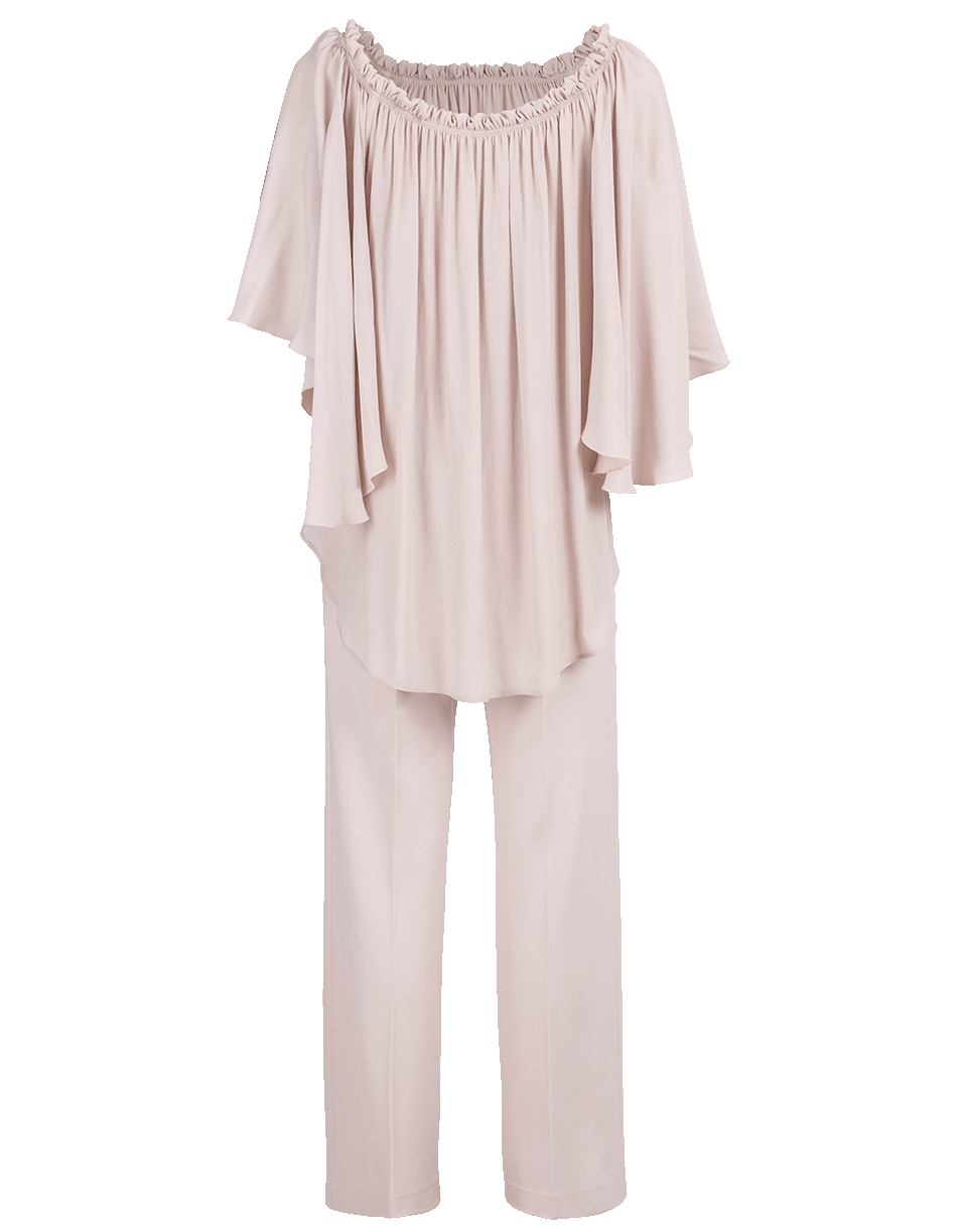 BLUMARINE-Off Shoulder Jumpsuit-