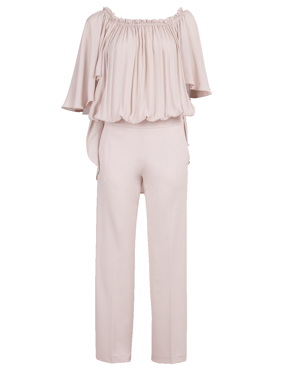 BLUMARINE-Off Shoulder Jumpsuit-