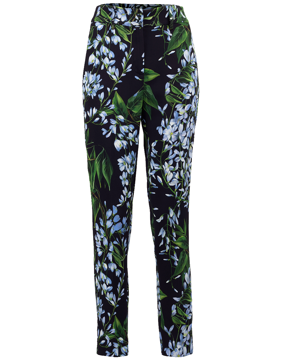 BLUMARINE-Floral Trousers-