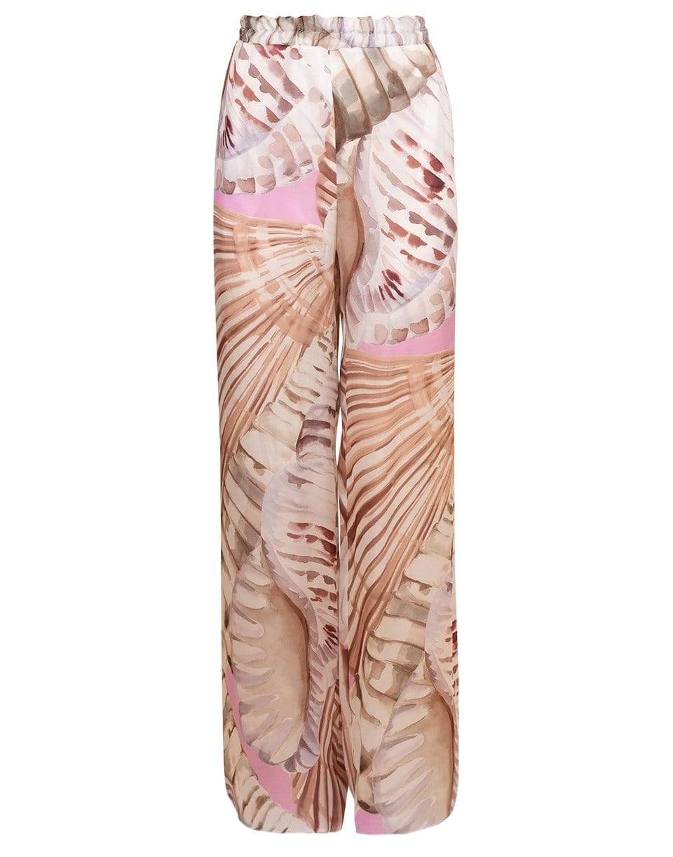 BLUMARINE-Printed Elastic Waist Pant-