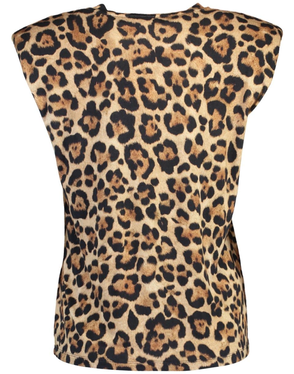 BLUMARINE-Cap Sleeve Print Shirt-