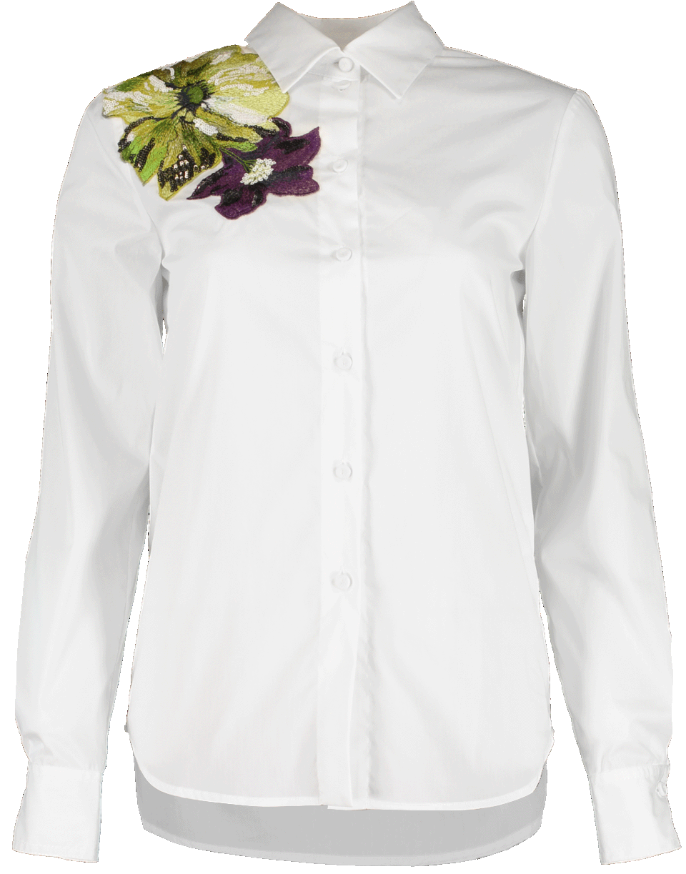 BLUMARINE-Monstera Embroidered Blouse-