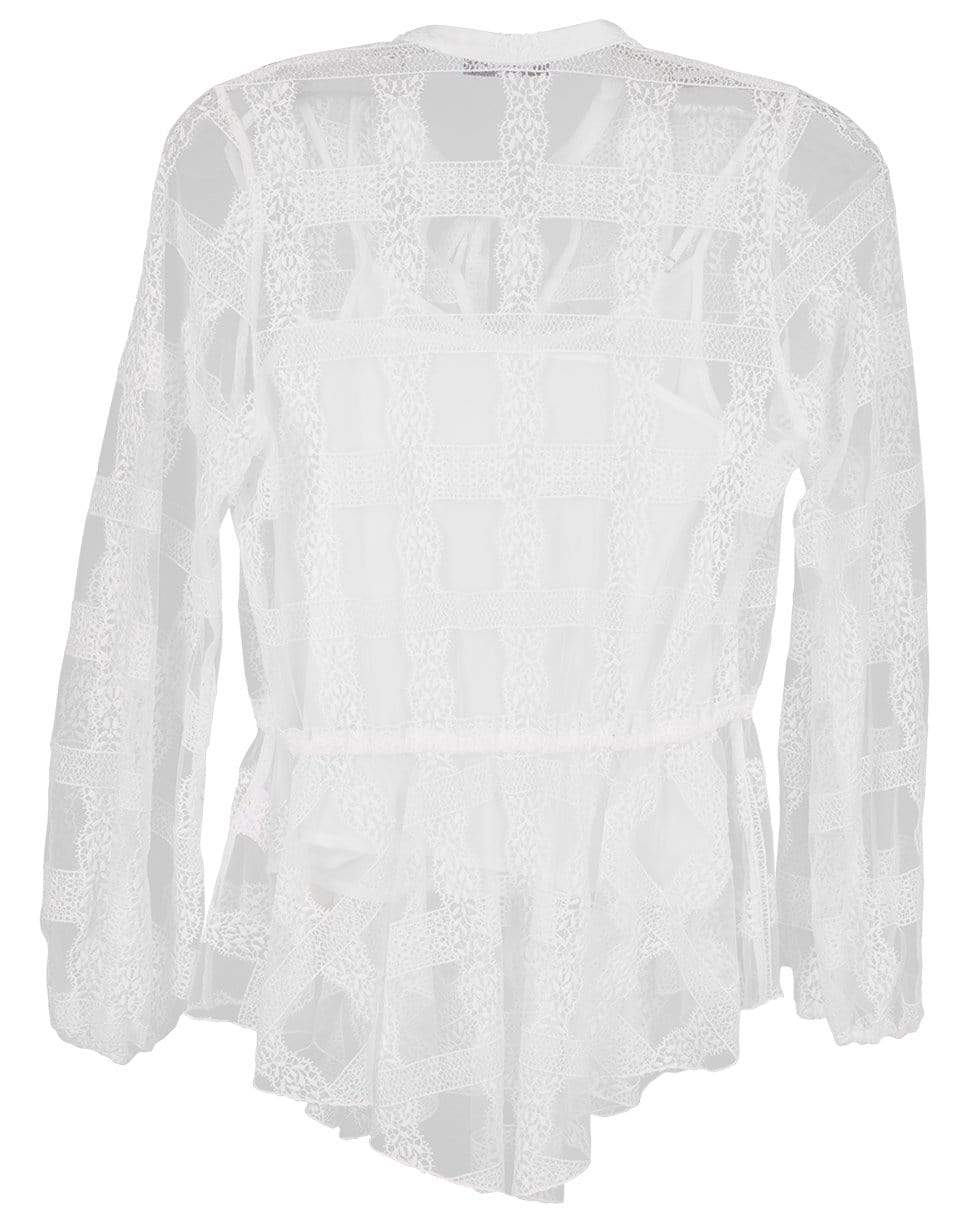 BLUMARINE-Ruffle Lace Blouse-