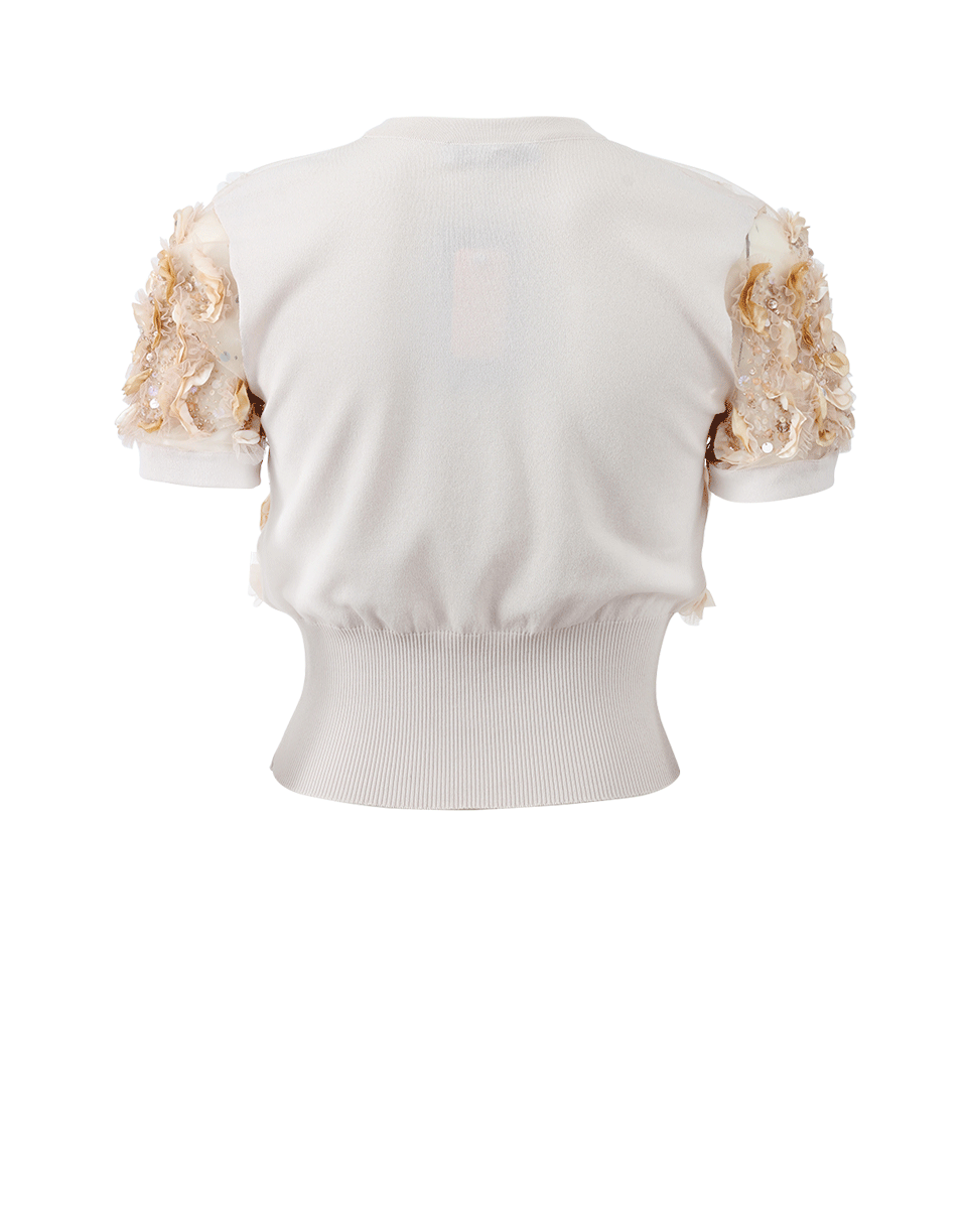 BLUMARINE-Cropped Embroidered Cardigan-