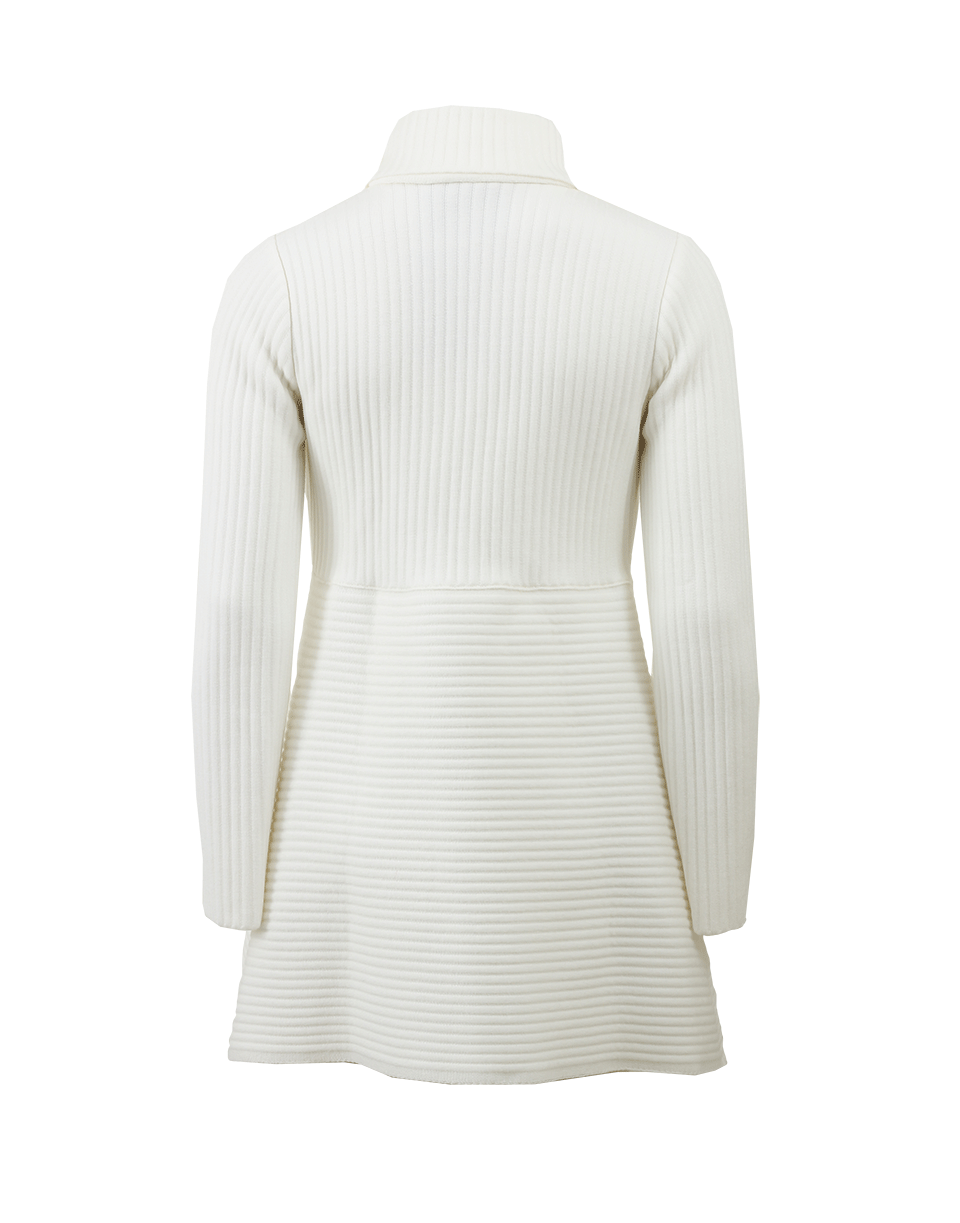 BLUMARINE-Long Zip Ribbed Cardigan-