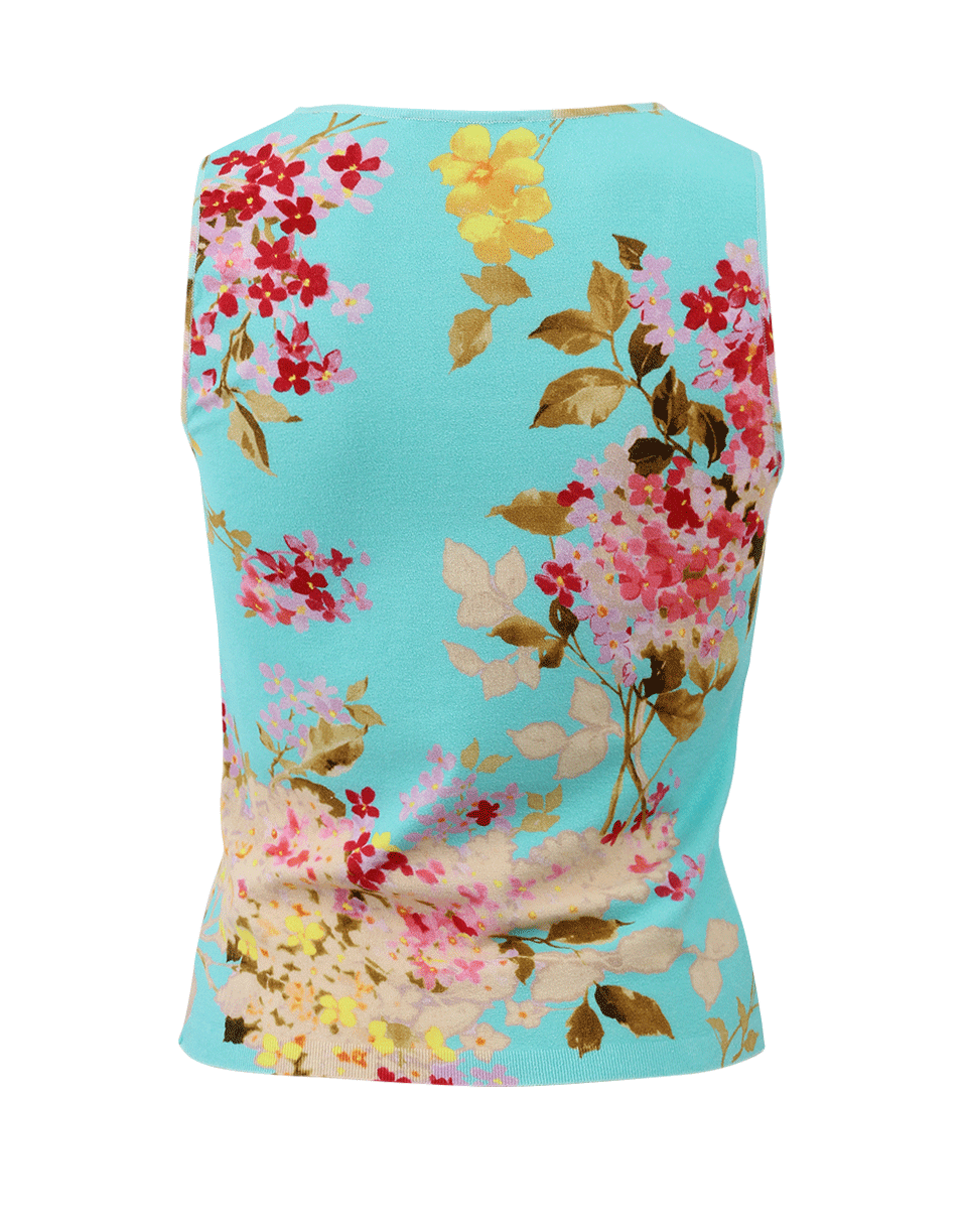 BLUMARINE-Floral Print Tank-