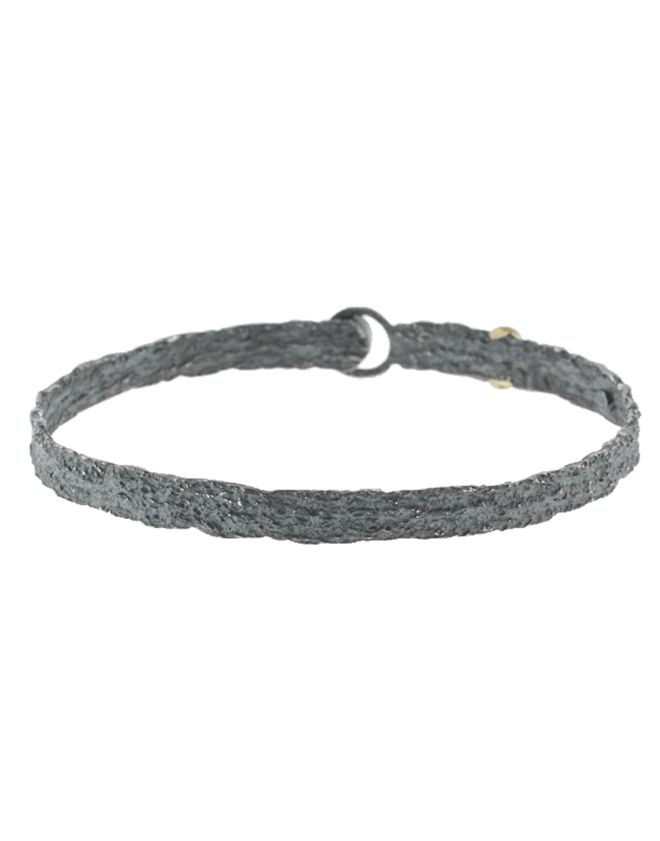 BOAZ KASHI-Gold Ring Detail Bangle-SILVER