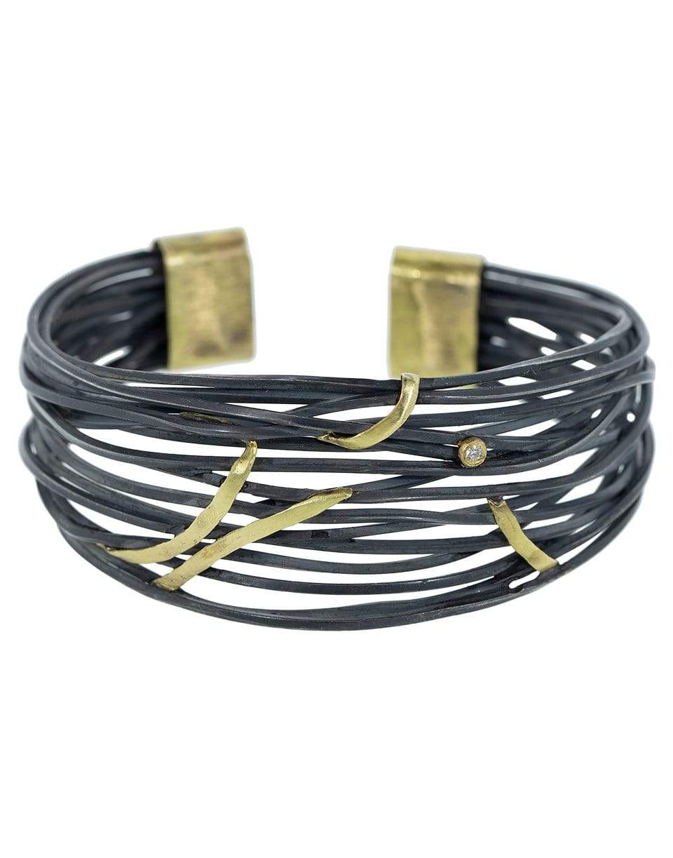 BOAZ KASHI-Silver and Gold Diamond Bracelet-SS