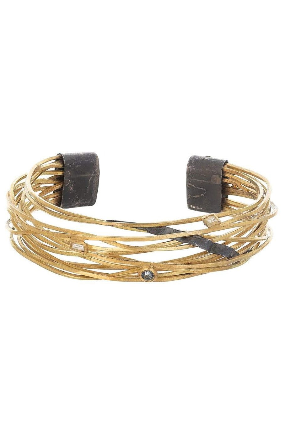 BOAZ KASHI-Gold & Silver Diamond Bracelet-YELLOW GOLD