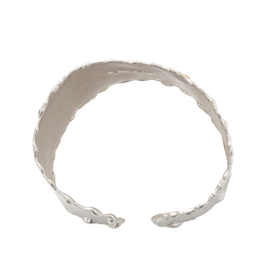 BOAZ KASHI-Bereshit Gold Edged Cuff-SILVER