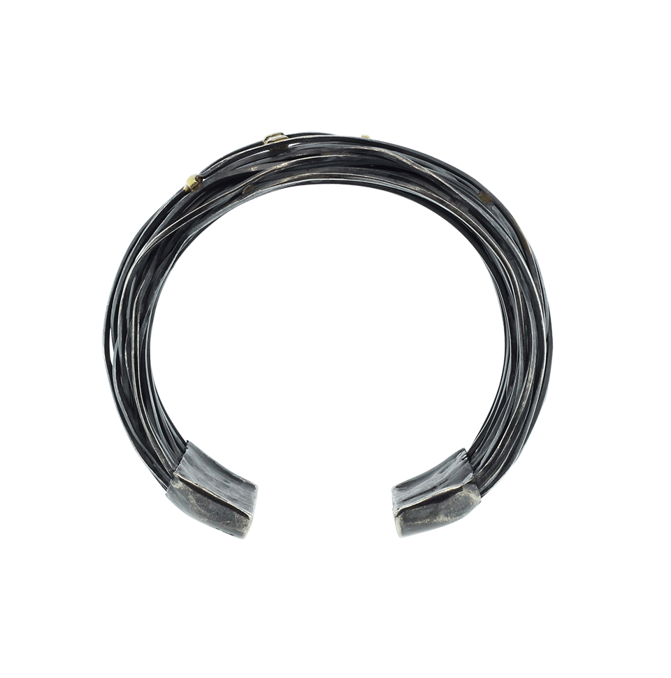 BOAZ KASHI-Wire Wrap Diamond Cuff-SILVER