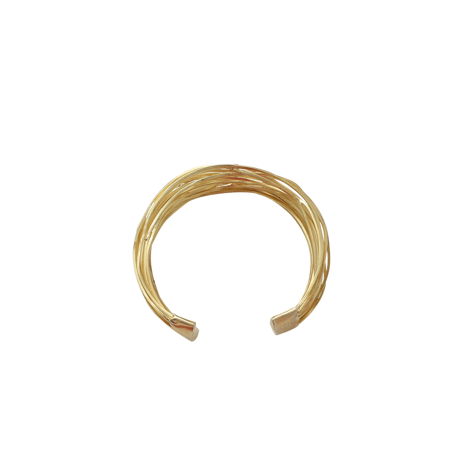 BOAZ KASHI-Diamond Wire Wrap Cuff-YELLOW GOLD
