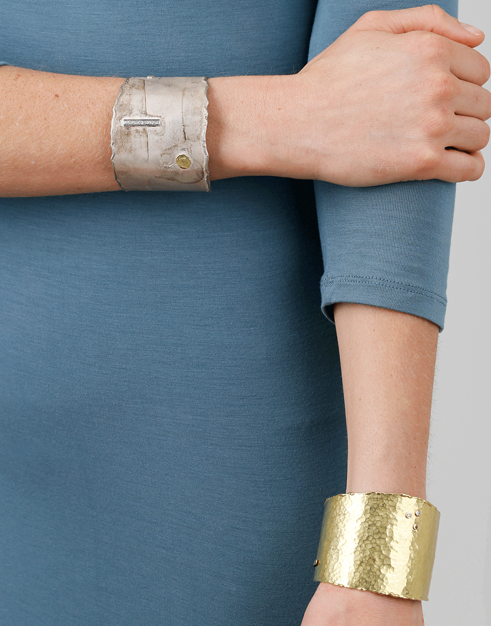 BOAZ KASHI-Wide Cuff-YELLOW GOLD