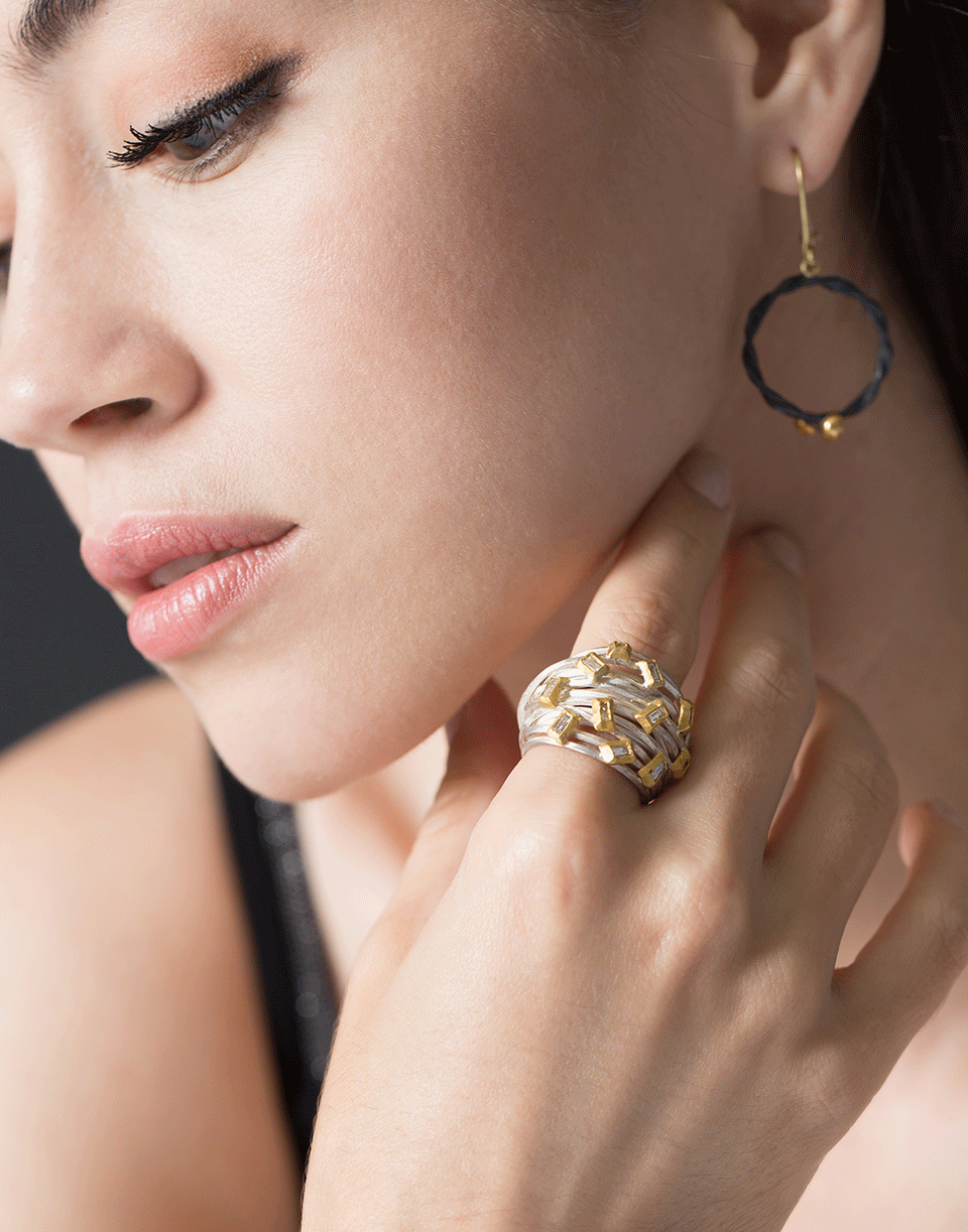 BOAZ KASHI-Circle Drop Earrings-SS