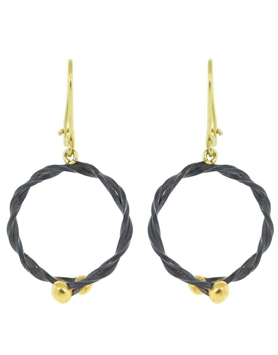 BOAZ KASHI-Circle Drop Earrings-SS
