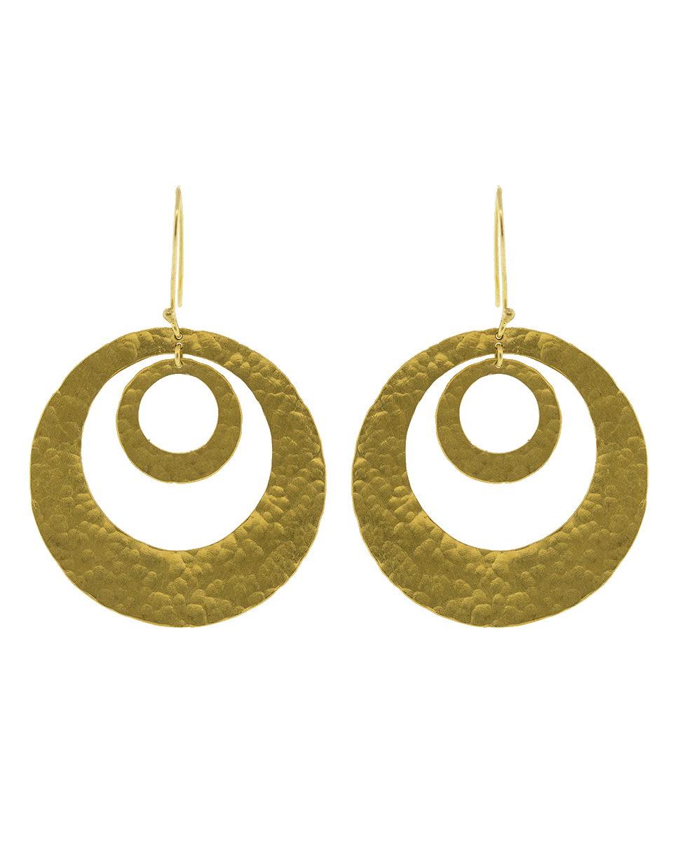 BOAZ KASHI-Circle Hoop Earrings-YELLOW GOLD