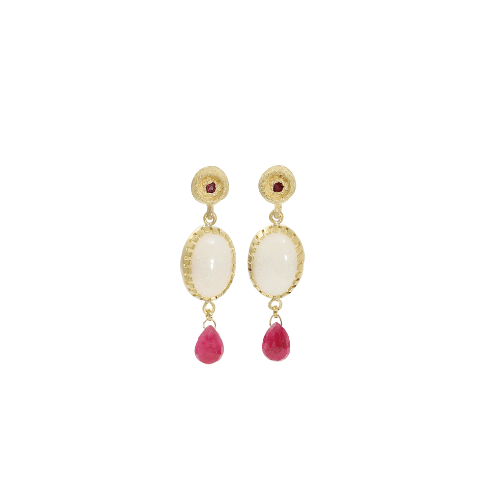 BOAZ KASHI-Pure 24 Tourmaline Earrings-YELLOW GOLD