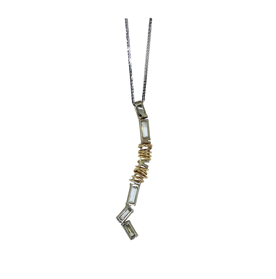 BOAZ KASHI-Diamond Pendant Necklace-WHITE GOLD