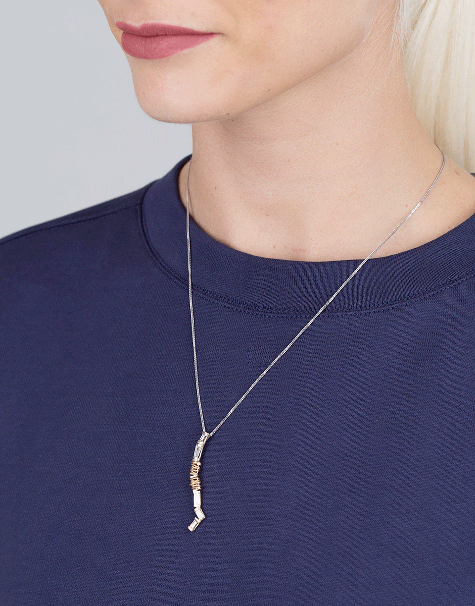 BOAZ KASHI-Diamond Pendant Necklace-WHITE GOLD