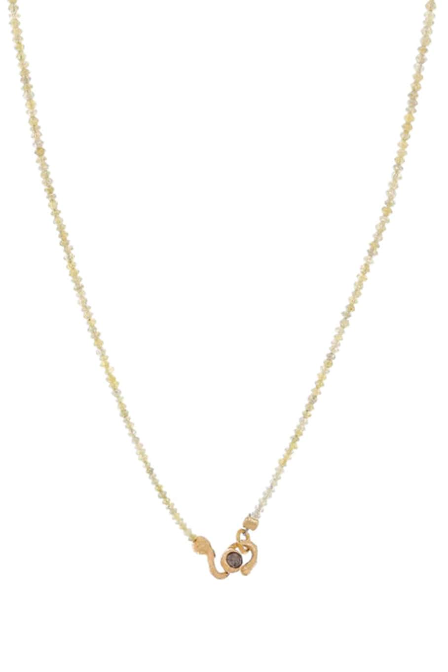 BOAZ KASHI-Diamond Bead Necklace-YELLOW GOLD