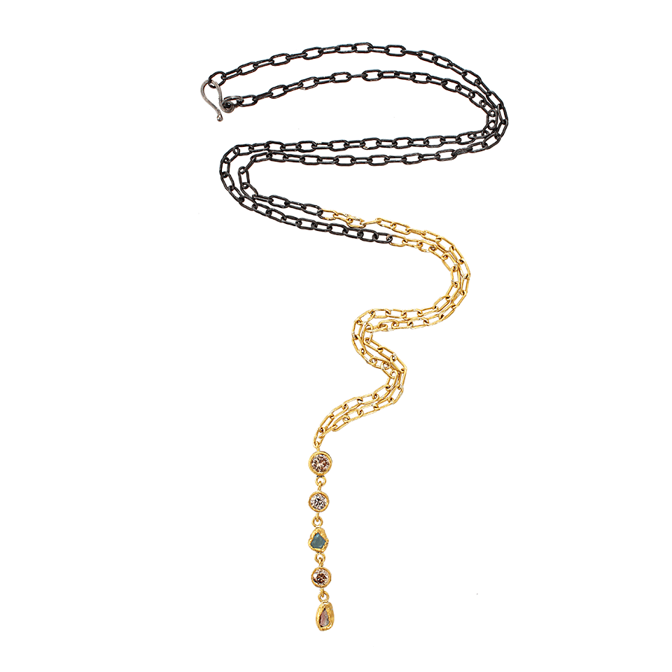 BOAZ KASHI-Extreme Collection Tourmaline Necklace-YELLOW GOLD